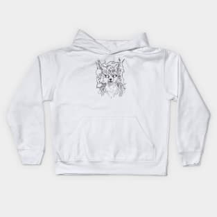 Fox Drawing Kids Hoodie